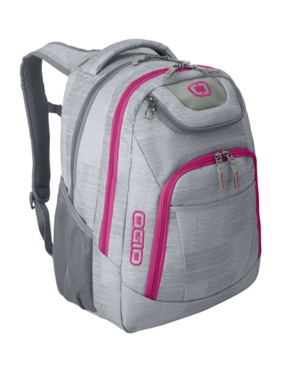 OGIO Light Gray Backpack with Pink Accents